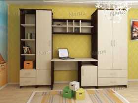 Детская Студент Комплект мебели (Дуб сонома/Белый) в Большой Ирбе - bolshaya-irba.katalogmebeli.com | фото