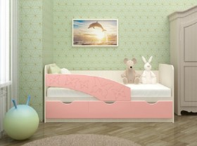 Кровать Бабочки 1,6м (Розовый металлик) в Большой Ирбе - bolshaya-irba.katalogmebeli.com | фото
