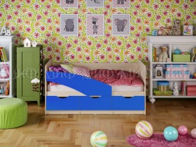 Кровать Бабочки 2,0м (Синий матовый) в Большой Ирбе - bolshaya-irba.katalogmebeli.com | фото