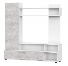 Мебель для гостиной "МГС 9" Белый / Цемент светлый в Большой Ирбе - bolshaya-irba.katalogmebeli.com | фото